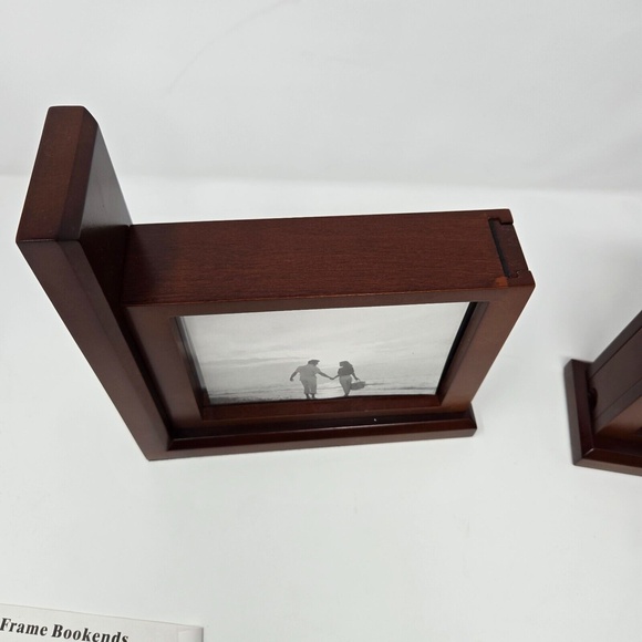 3D Picture Frame Bookends Books are Fun Jordan Mark Design Holds 4 5" x 7" Pics - Picture 11 of 11
